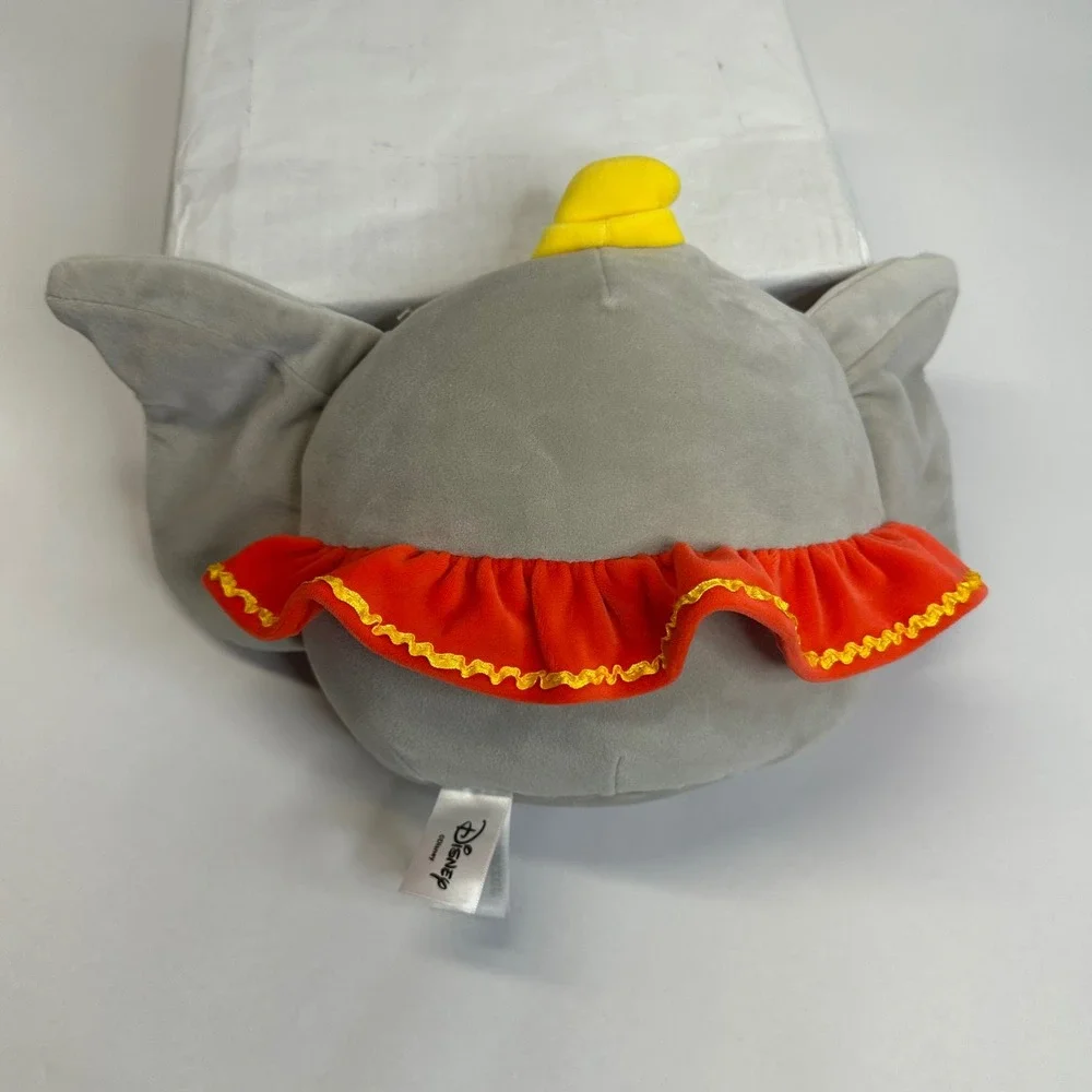 Disney Squishmallows‎ Dumbo Elephant Plush Gray Red Collar 8 Inch Kellytoy Toy